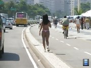 She went on the side of the road, in her bikini..